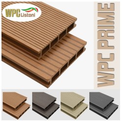 Listoni WPC Prime per pavimento decking 2200x140x25mm - Teak