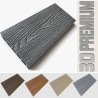 Listoni WPC 3D per pavimento decking 2200x146x25mm -  Smoky Grey