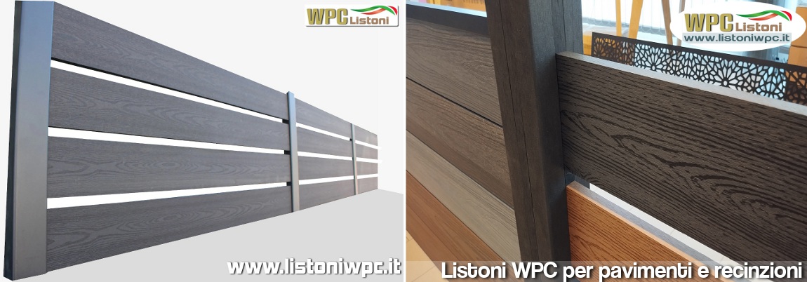 Listoni WPC L196xH 183cm per recinzione decking 205x1850mm